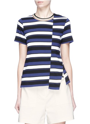 Main View - Click To Enlarge - 3.1 PHILLIP LIM - Cutout back stripe T-shirt