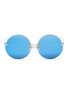 Main View - Click To Enlarge - FOR ART'S SAKE - 'Vermeer' faux pearl embellished metal round sunglasses