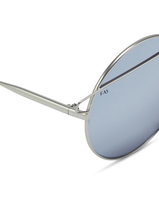 Detail View - Click To Enlarge - FOR ART'S SAKE - 'Mykonos' brow bar metal mirror round sunglasses