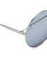Detail View - Click To Enlarge - FOR ART'S SAKE - 'Mykonos' brow bar metal mirror round sunglasses