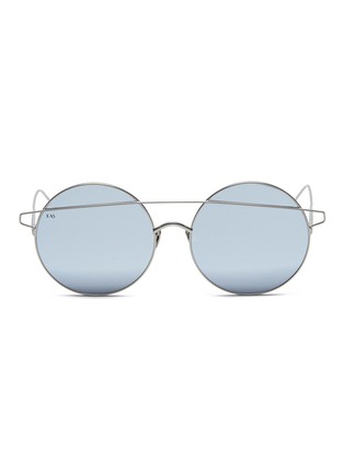 Main View - Click To Enlarge - FOR ART'S SAKE - 'Mykonos' brow bar metal mirror round sunglasses