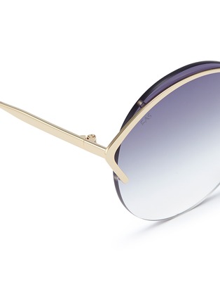 Detail View - Click To Enlarge - FOR ART'S SAKE - 'Margarita' mounted lens metal mirror round sunglasses