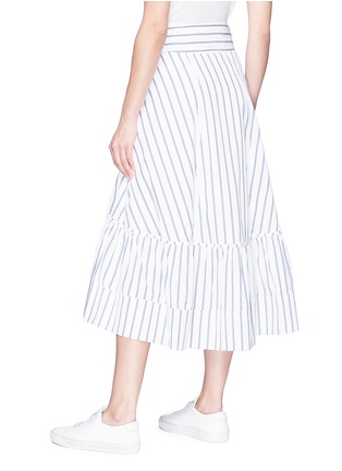 Back View - Click To Enlarge - 3.1 PHILLIP LIM - Corset waist stripe poplin skirt