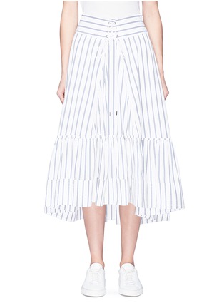 Main View - Click To Enlarge - 3.1 PHILLIP LIM - Corset waist stripe poplin skirt