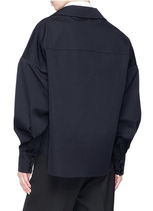 Back View - Click To Enlarge - SHUSHU/TONG - Cocoon sleeve wool suiting jacket