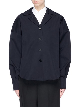 Main View - Click To Enlarge - SHUSHU/TONG - Cocoon sleeve wool suiting jacket
