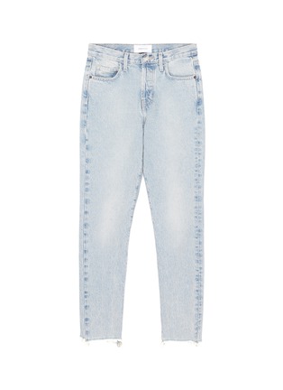 Main View - Click To Enlarge - CURRENT/ELLIOTT - 'The Ultra High Waist' frayed cuff skinny jeans