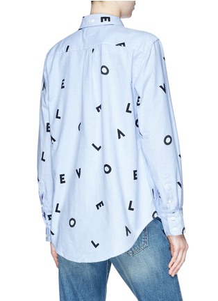 Back View - Click To Enlarge - CURRENT/ELLIOTT - 'The Derby' love letter print shirt