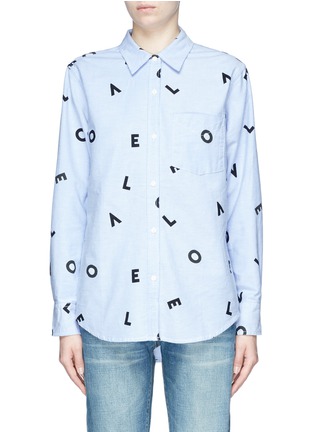 Main View - Click To Enlarge - CURRENT/ELLIOTT - 'The Derby' love letter print shirt