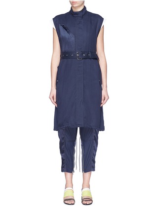 Main View - Click To Enlarge - 3.1 PHILLIP LIM - Satin panel belted long cargo vest