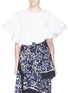 Main View - Click To Enlarge - 3.1 PHILLIP LIM - Layered back ruffle cropped flamenco top