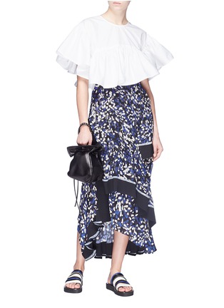 Figure View - Click To Enlarge - 3.1 PHILLIP LIM - Layered back ruffle cropped flamenco top