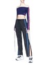 Figure View - Click To Enlarge - FENTY PUMA BY RIHANNA - Lace-up sleeve off-shoulder cropped sweater