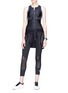 Figure View - Click To Enlarge - ADIDAS BY STELLA MCCARTNEY - 'Run Ultra Flat' knit panel Climalite® performance leggings
