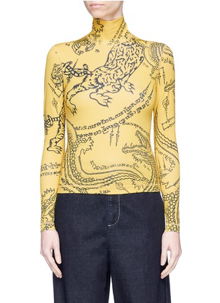 Main View - Click To Enlarge - ANGEL CHEN - Graphic print turtleneck top