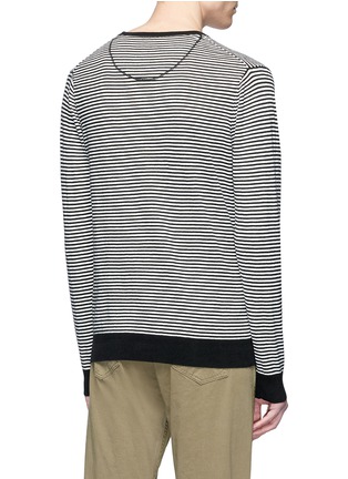 Back View - Click To Enlarge - SCOTCH & SODA - Stripe cotton-cashmere sweater