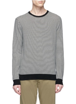 Main View - Click To Enlarge - SCOTCH & SODA - Stripe cotton-cashmere sweater