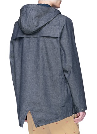 Back View - Click To Enlarge - SCOTCH & SODA - Hooded raw denim parka