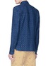 Back View - Click To Enlarge - SCOTCH & SODA - Diamond print linen-cotton herringbone shirt