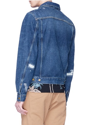 Back View - Click To Enlarge - SCOTCH & SODA - 'Souvenir Blauw' mix pin denim jacket