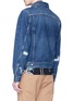 Back View - Click To Enlarge - SCOTCH & SODA - 'Souvenir Blauw' mix pin denim jacket
