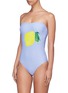 Detail View - Click To Enlarge - ONIA - 'Estelle' cutout back lemon print one-piece swimsuit