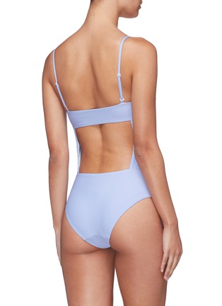 Back View - Click To Enlarge - ONIA - 'Estelle' cutout back lemon print one-piece swimsuit