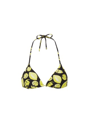 Main View - Click To Enlarge - ONIA - 'Megan' lemon print triangle halterneck bikini top