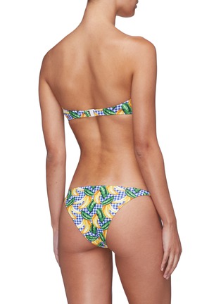 Back View - Click To Enlarge - ONIA - 'Rochelle' banana print gingham check bikini bottoms