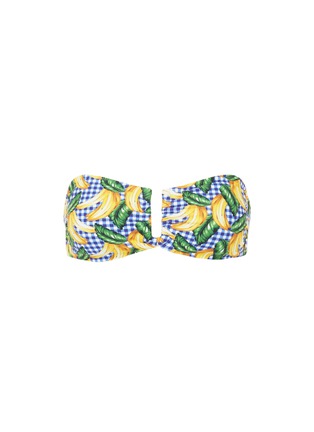 Main View - Click To Enlarge - ONIA - 'Genevieve' banana print gingham check bandeau top