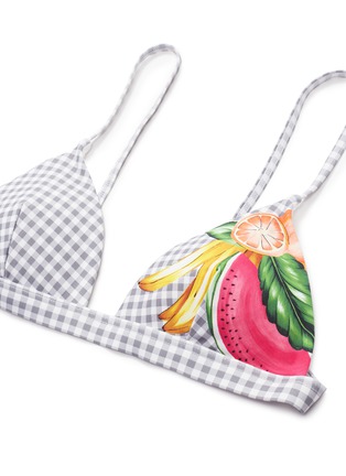  - ONIA - 'Danni' mixed fruit print gingham check bikini top