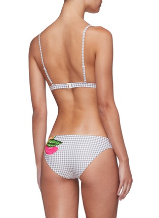 Back View - Click To Enlarge - ONIA - 'Danni' mixed fruit print gingham check bikini top