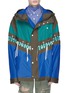 Main View - Click To Enlarge - JUNWEI LIN - Colourblock lace-up jacket