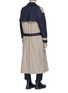 Back View - Click To Enlarge - JUNWEI LIN - Patchwork belted trench coat
