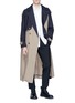Figure View - Click To Enlarge - JUNWEI LIN - Patchwork belted trench coat