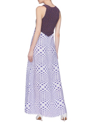 Back View - Click To Enlarge - ACNE STUDIOS - 'Mabley' knit panel geometric check dress