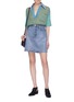 Figure View - Click To Enlarge - ACNE STUDIOS - 'Sharmayne' sequin embroidered denim skirt