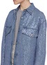 Detail View - Click To Enlarge - ACNE STUDIOS - 'Raehmon' sequin embroidered denim shirt