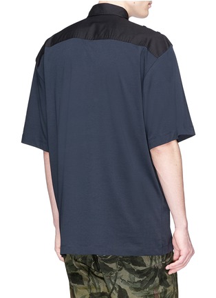 Back View - Click To Enlarge - DRIES VAN NOTEN - Contrast pocket jersey polo shirt