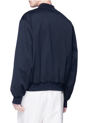 Back View - Click To Enlarge - DRIES VAN NOTEN - 'Volker' reversible floral embroidered cotton-linen bomber jacket