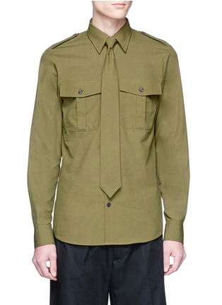 Main View - Click To Enlarge - DRIES VAN NOTEN - 'Carol' dobby military shirt