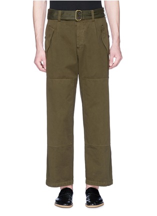 Main View - Click To Enlarge - DRIES VAN NOTEN - 'Pyle' belted twill pants