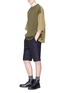 Figure View - Click To Enlarge - DRIES VAN NOTEN - Jersey panel short sleeve sweater
