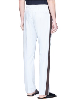 Back View - Click To Enlarge - DRIES VAN NOTEN - 'Perkino' stripe outseam twill jogging pants