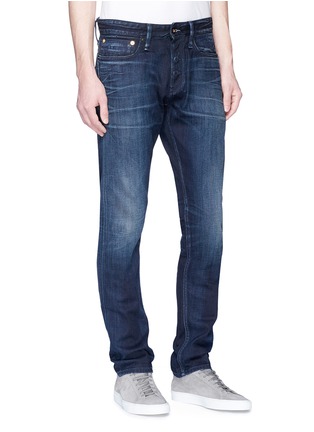Front View - Click To Enlarge - DENHAM - 'Razor' washed slim fit jeans