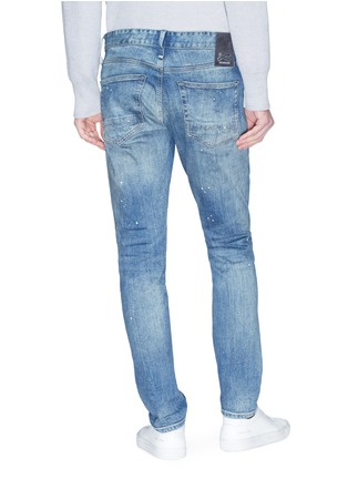 Back View - Click To Enlarge - DENHAM - 'Razor' rip-and-repair slim fit jeans
