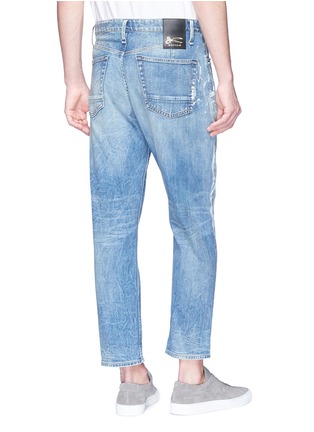 Back View - Click To Enlarge - DENHAM - Paint splatter cropped jeans