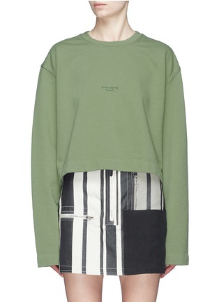 Main View - Click To Enlarge - ACNE STUDIOS - 'Odice' logo print cropped sweatshirt