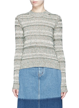 Main View - Click To Enlarge - ACNE STUDIOS - 'Getik' contrast back stripe sweater