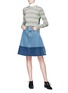 Figure View - Click To Enlarge - ACNE STUDIOS - 'Getik' contrast back stripe sweater